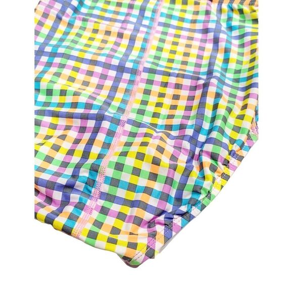 TYR DuraFast Lite Girls SUNSET PLAID Maxfit 1pc Swimsuit Dk Violet Pink Size 12 - Picture 5 of 15